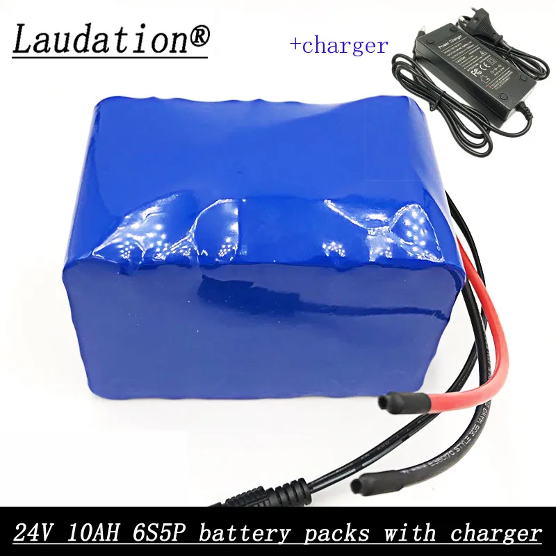 

24V 10ah 6S5P 250W rechargeable 18650 lithium battery 25.2v 10ah electric bicycle electric wheelchair li-on battery with charger
