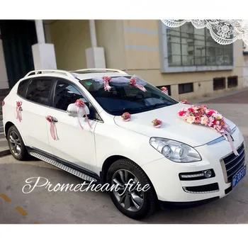 

Retro Lotus Heart-Shaped Disk Wedding Car Decoration Simulation Silk European Korean... Our ying qin Supplies Wedding