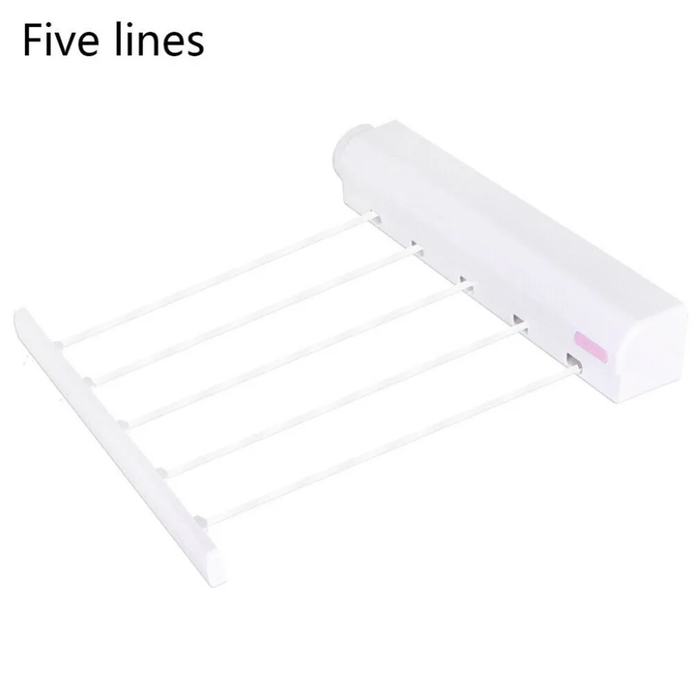 Automatic Retractable Clothesline Telescopic Four Five Lines Clothes Line Hanger Drying Rack tendedero (13)