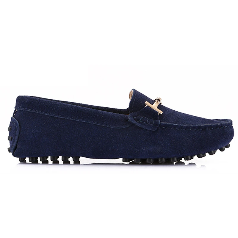 Navy Blue Женская обувь; коллекция года; женская обувь на плоской подошве из натуральной кожи; повседневные лоферы; женская обувь без застежки; Мягкие Мокасины на плоской подошве; женская обувь для вождения - Цвет: Navy Blue