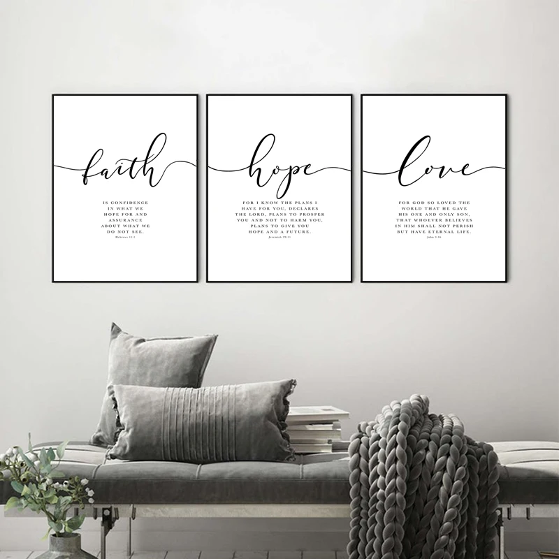 Faith Hope Love Wall Art Image 5