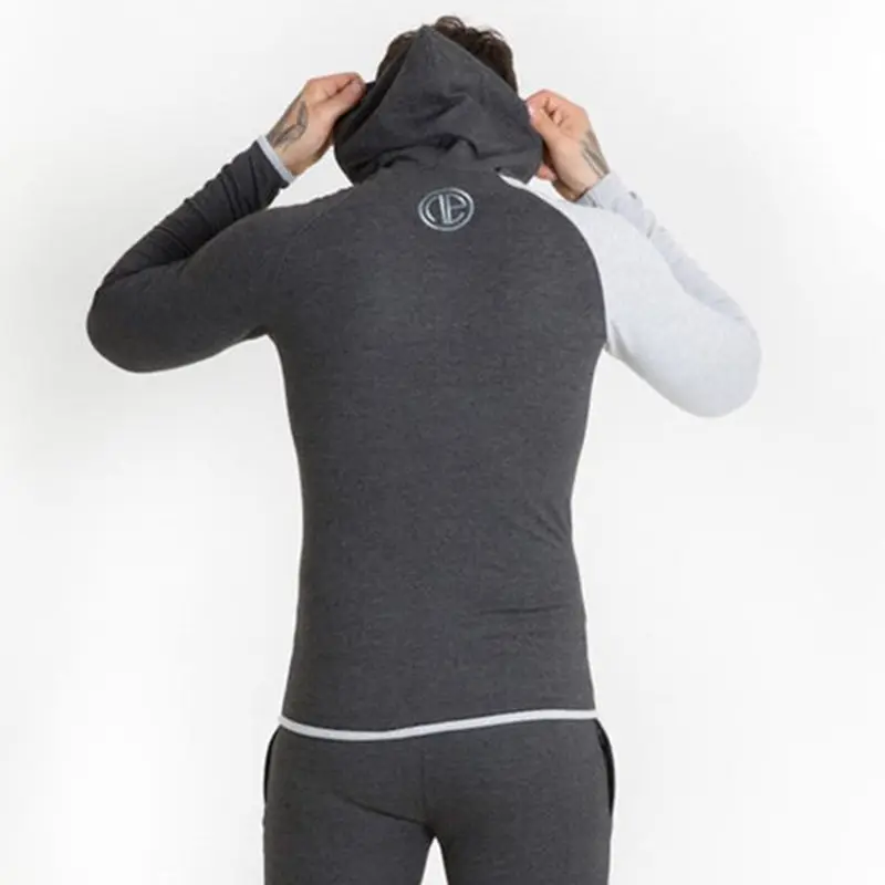 Mens Running Sportswear Sets Sweatshirt Sweatpants Gym Fitness Bodybuilding Hoodies Tops Pants Male Jogging Workout Tracksuits