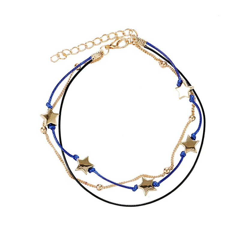 Anklet Bracelet On The Leg Fashion Star Female Anklets Barefoot For Women Leg Chain Beach Foot Jewelry
