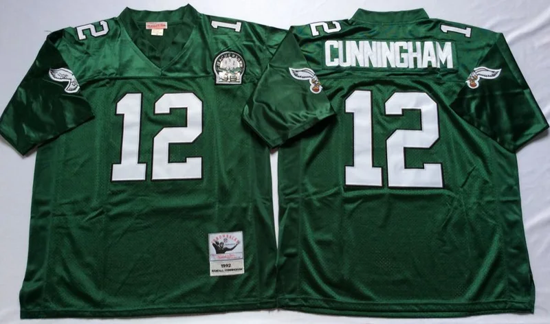 Серый Stitiched, Philadelphia s, Reggie White, Randall Cunningham, Jerome коричневый, Joyner Green, возврат для мужчин, Настоящее фото Джерси - Цвет: Серый