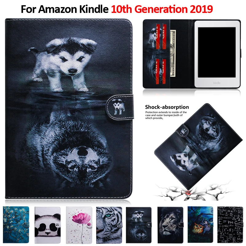 Modello Di Colore Tigre Leone Tablet Per Kindle 2019 Caso 6 "E-Reader Copertura Per Amazon All-Nuovo Kindle 10Th Generazione 2019 Rilasciato