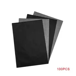 Papier carbone A4 noir en Graphite, 100 pièces, transfert, traçage, peinture, Surfaces d'art réutilisables, papier de copie 