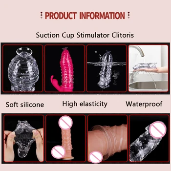 3 Types Penis Extender Sleeve Men Thicken Condoms Reusable Sex Toys For Men Delay Ejaculation Intimate Goods 3