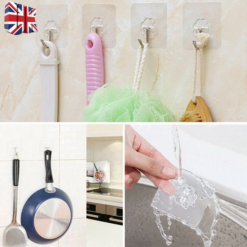 Прочные прозрачные самоклеящиеся крючки настенные вешалки для дверей присоска