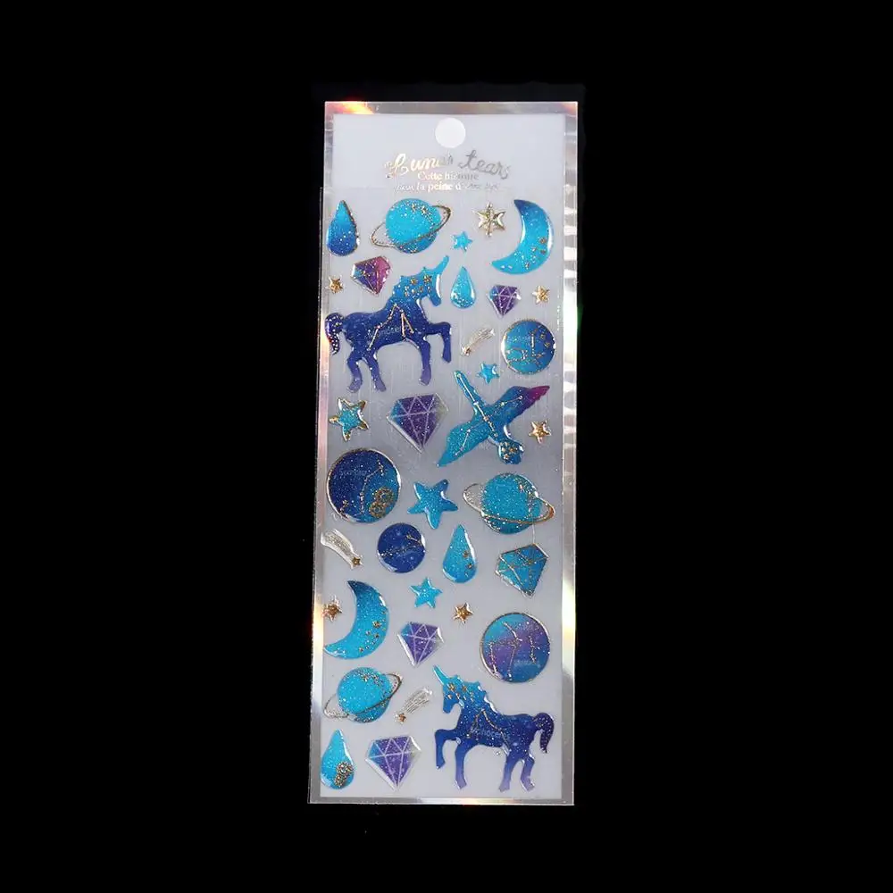 

DoreenBeads Flower Heart Horse Swan Shell PVC DIY Scrapbook Decor Sticker Resin Craft Filling Material Multicolor 2 Sheets