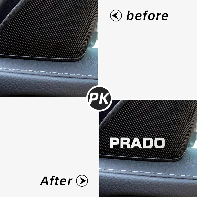 4 шт. 3D алюминиевый динамик стерео значок эмблема Наклейка для Toyota prado 120 fj150 land cruiser