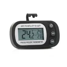 Digital à prova dwaterproof água geladeira termômetro display lcd congelador gravador de temperatura 77ud