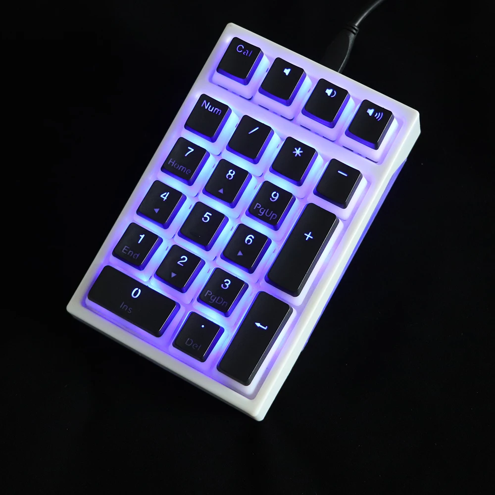 Keycap pbt Pudding с двумя выстрелами 21key нумпад мультимедиа ключ колпачки для ключей