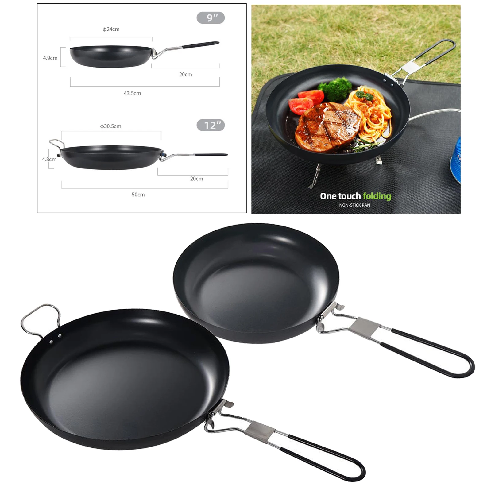 Mini Camping Cookware Nonstick Frying Pan Frypan Lightweight w