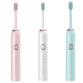 

Electric Toothbrush Sonic Vibration 5 Files Adult Household Soft Fur Usb Charging Waterproof Smart Toothbrush