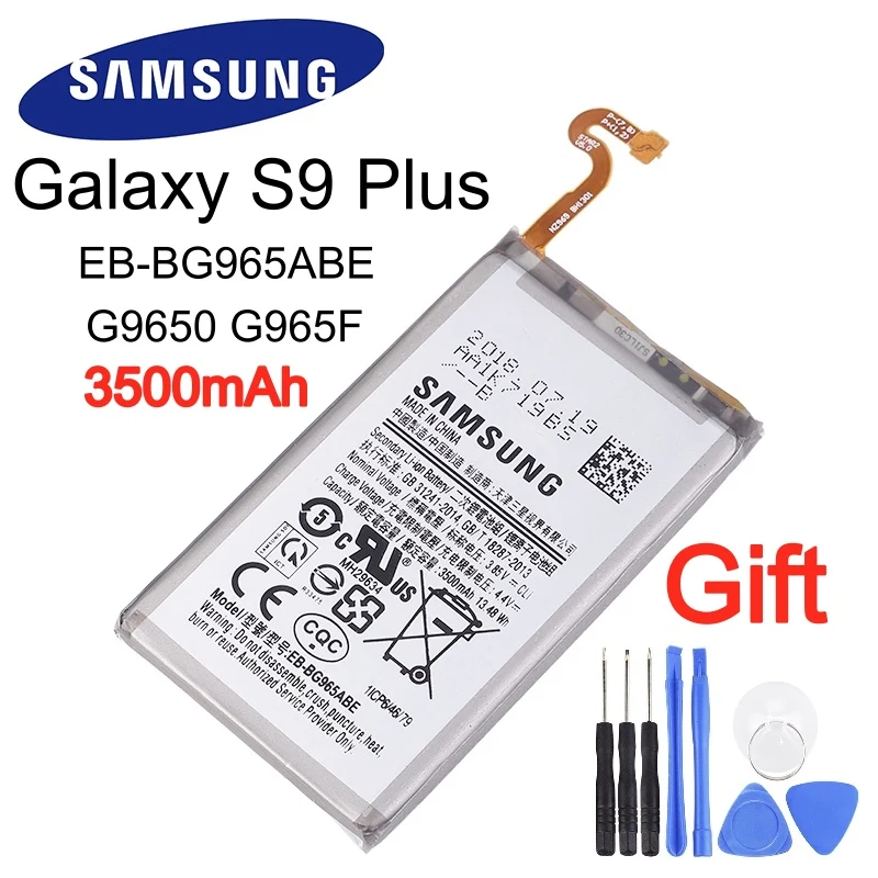 Оригинальная запасная батарея для Samsung GALAXY S9 Plus G9650 + G965F EB BG965ABE SAMSUNG аккумулятор