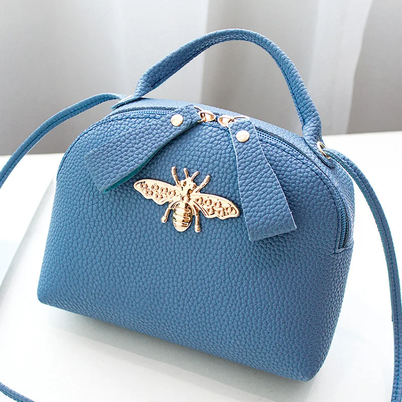 

Bag Women's 2019 New Style Korean-style Mini WOMEN'S Bag Embossed Leather Bees Shoulder Bag Shoulder Mobile Phone Bag