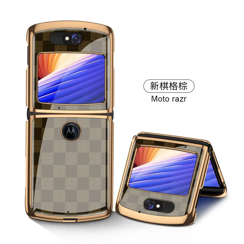For Motorola Moto Razr Luxury Plexiglass Plating Hard Fold Case Anti-knock Full Protection Cover Cases | Мобильные телефоны и