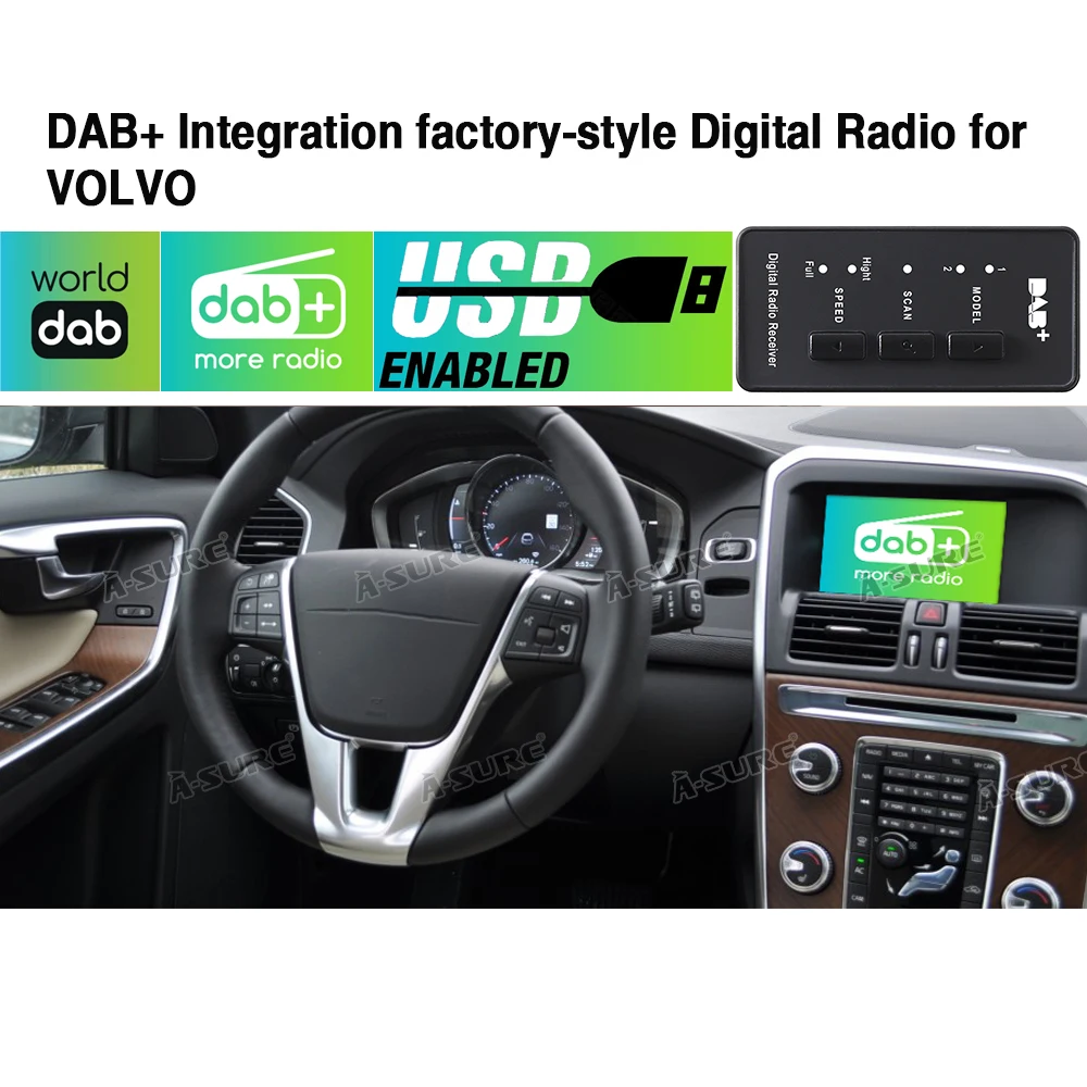 Antena Amplificada Volkswagen Volvo V40 V60 S40 S60 Completo Negro Radio 