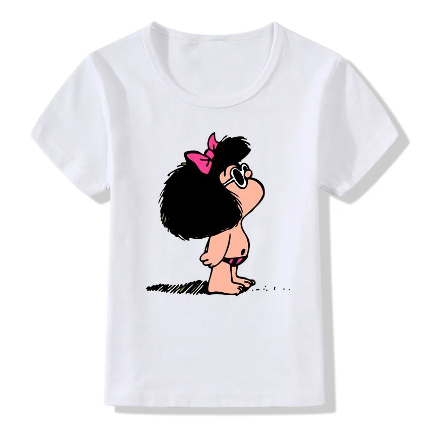 

Cartoon Toda Mafalda Print T shirt Children 2019 Cool Kids O-neck Short Sleeve Summer T-shirt Baby Boys Gilrs Cute Tshirt