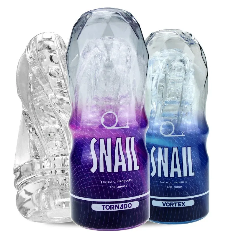 Male masturbation toyTransparent snail aircraft cup male glans exercise masturbation cup men's toys adult erotic sex supplies