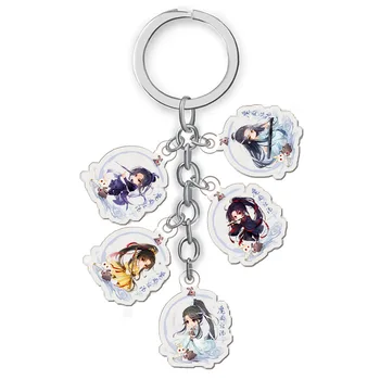 

5 Pcs/Set Anime Mo Dao Zu Shi, Sailor Moon, Naruto Acrylic Keychain Pendant Cartoon Figure Key Holder Anime Around