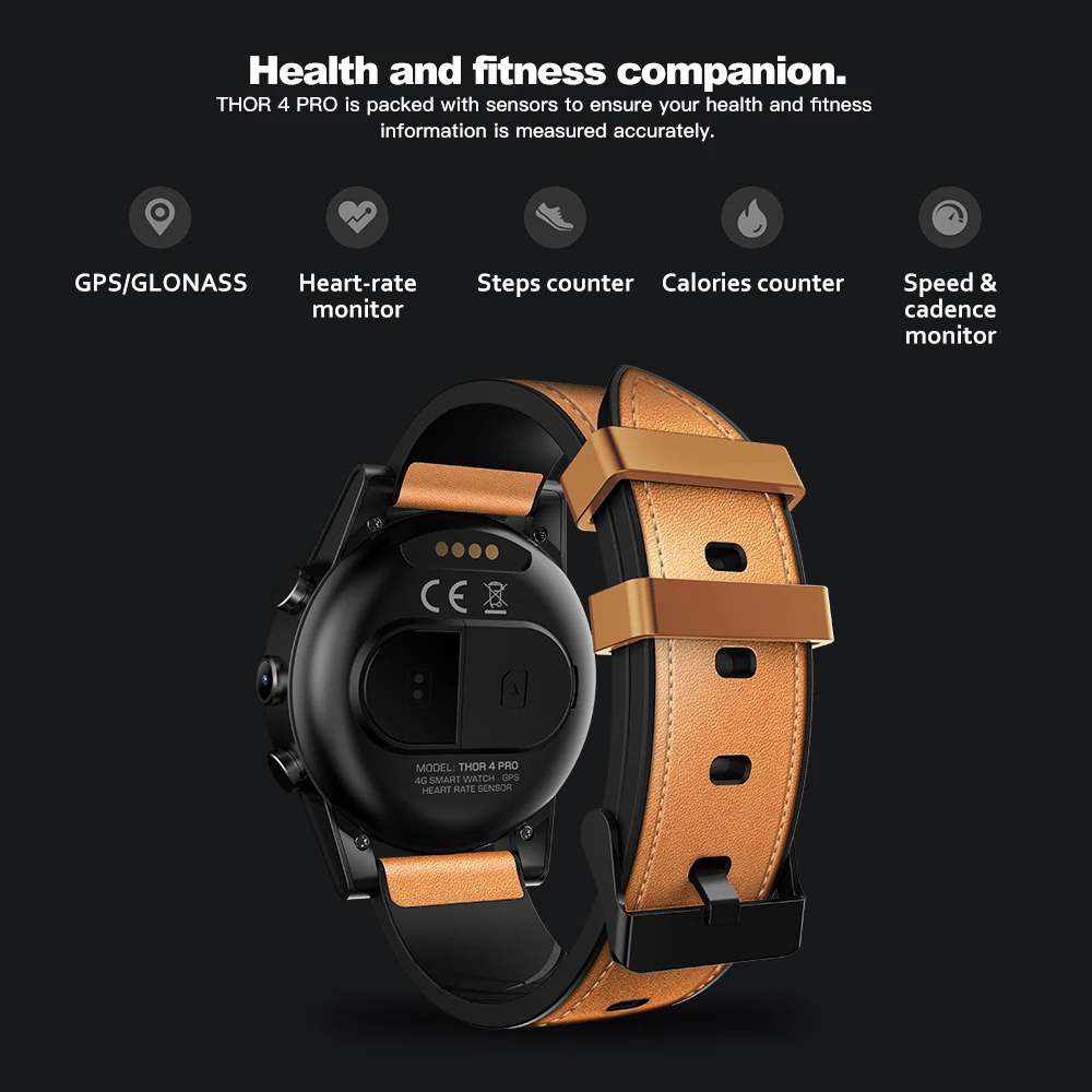 SULEIYI THOR 4 PRO 4G SmartWatch 1.6 inch Crystal Display GPS/GLONASS Quad Core 16GB 600mAh Smart Watch Men Montre Connect