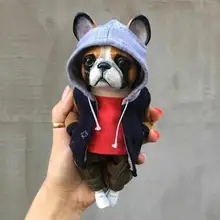 Statue de chien debout en forme de carlin, imitation de Chihuahua, poupées de Collection, ornements en résine pour chambre à coucher, chevet, salon