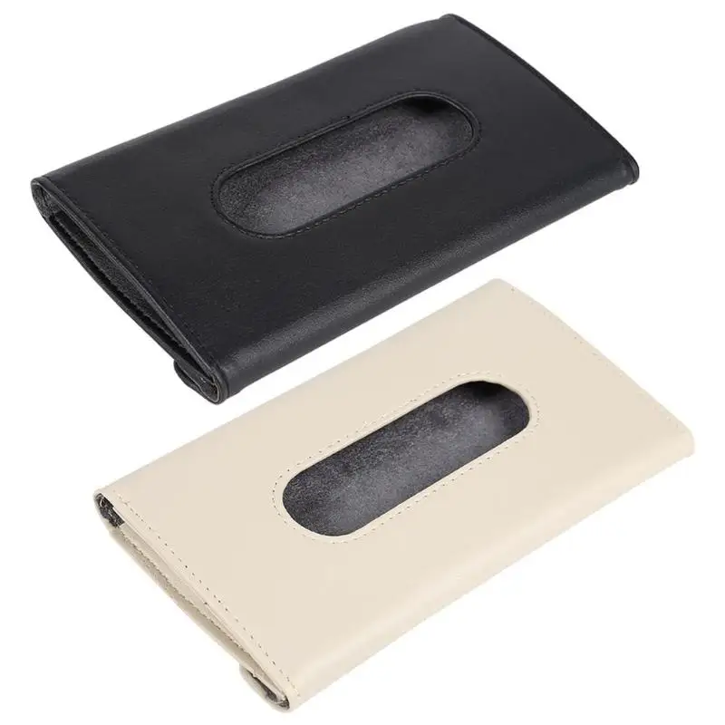 

Auto Car Tissue Holder Coche Sun Visor Tissue Box Holder PU Leather Paper Napkin Cover Auto Interior Styling Accessories