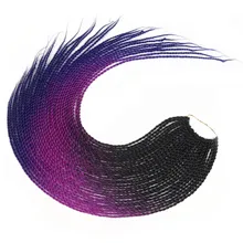 SAMBRAID Senegalese Twist Crochet Hair 24 inch 30 Roots/Pack Crotchet Braids Synthetic Hair Ombre Braiding Hair Extensions