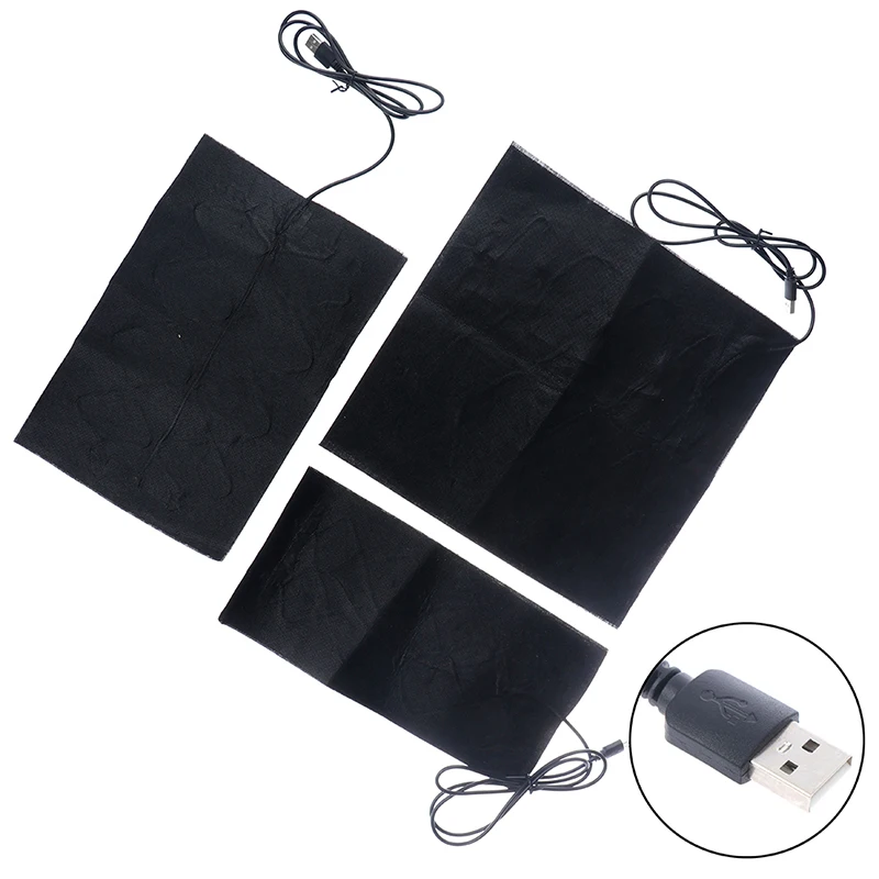 1pc USB Warm Paste Pads Fast-Heating Carbon Fiber Heating Pad Safe Portable Heating Warmer Pad for Vest Jacket shoes socks Cloth