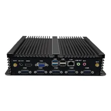 Mini PC Windows 10 Corei7 i3 i5 8*usb PC Chassis Industrial Host HD ssd 240 gb Mini Industrial Control Computer 6Com Fanless