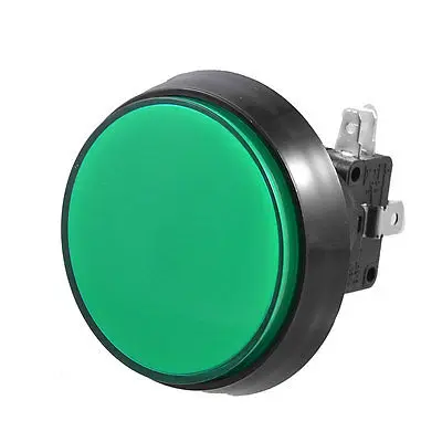 

Arcade Game 52mm Green Illuminated Momentary Push Button SPDT Micro Switch