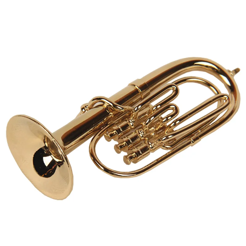 Euphonium Model Copper Gilded Musical Instrument Modle Music School Gift