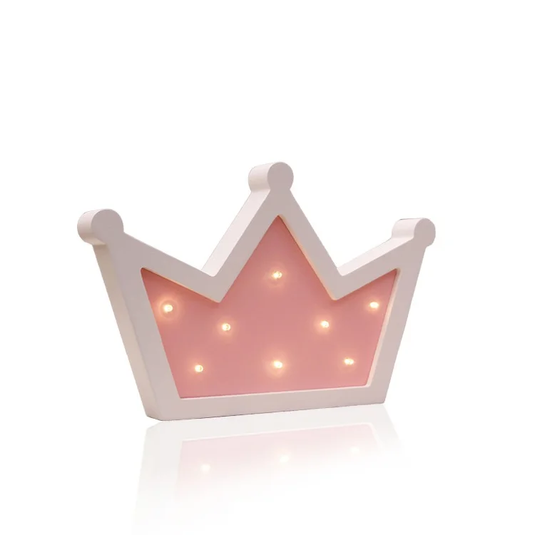 Hinnixy привлекательный ночной Светильник для девочек в стиле замка, торта, автомобиля, радуги, детские лампы, детская спальня, домашний декоративный светильник ing - Испускаемый цвет: Crown