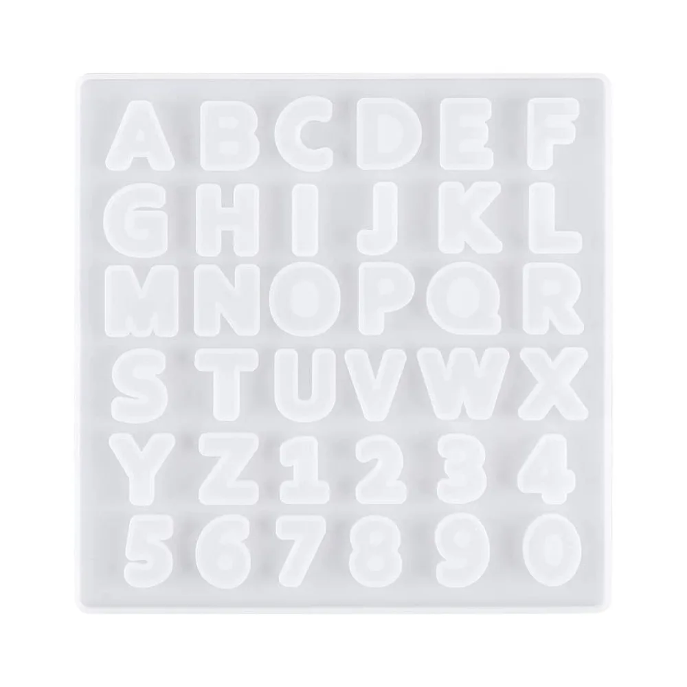 Uppercase-Molde blando de silicona con letra mayúscula, molde blando para alfabeto de resina UV A Z, suministros de Arte de resina epoxi