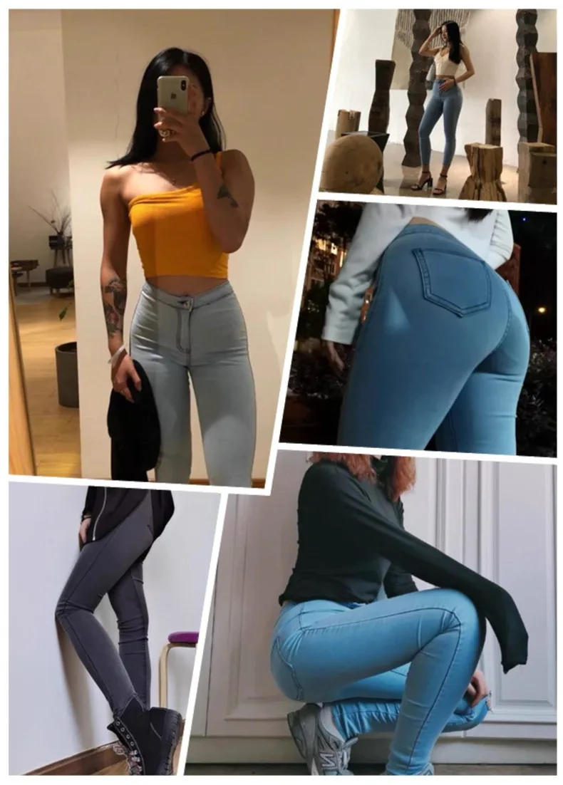 Slim Jeans For Women Skinny High Waist Woman Denim Pencil Pants Stretch Waist Slim Female Trousers Plus Size Spring Autumn