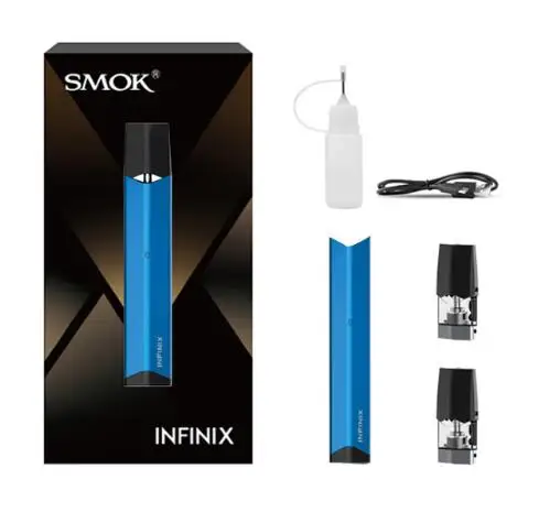 SMOK INFINIX 2& INFINIX Pod Комплект 450 мАч и 250 мАч батарея 2 мл картридж Vape ручка испаритель электронная сигарета - Цвет: INFINIX Blue