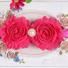 Лидер продаж, Европейская и американская детская лента для волос, стиль, потертые заусенцы, цветочные ремешки, жемчужные буровые Детские лента для волос, повязка на голову 1