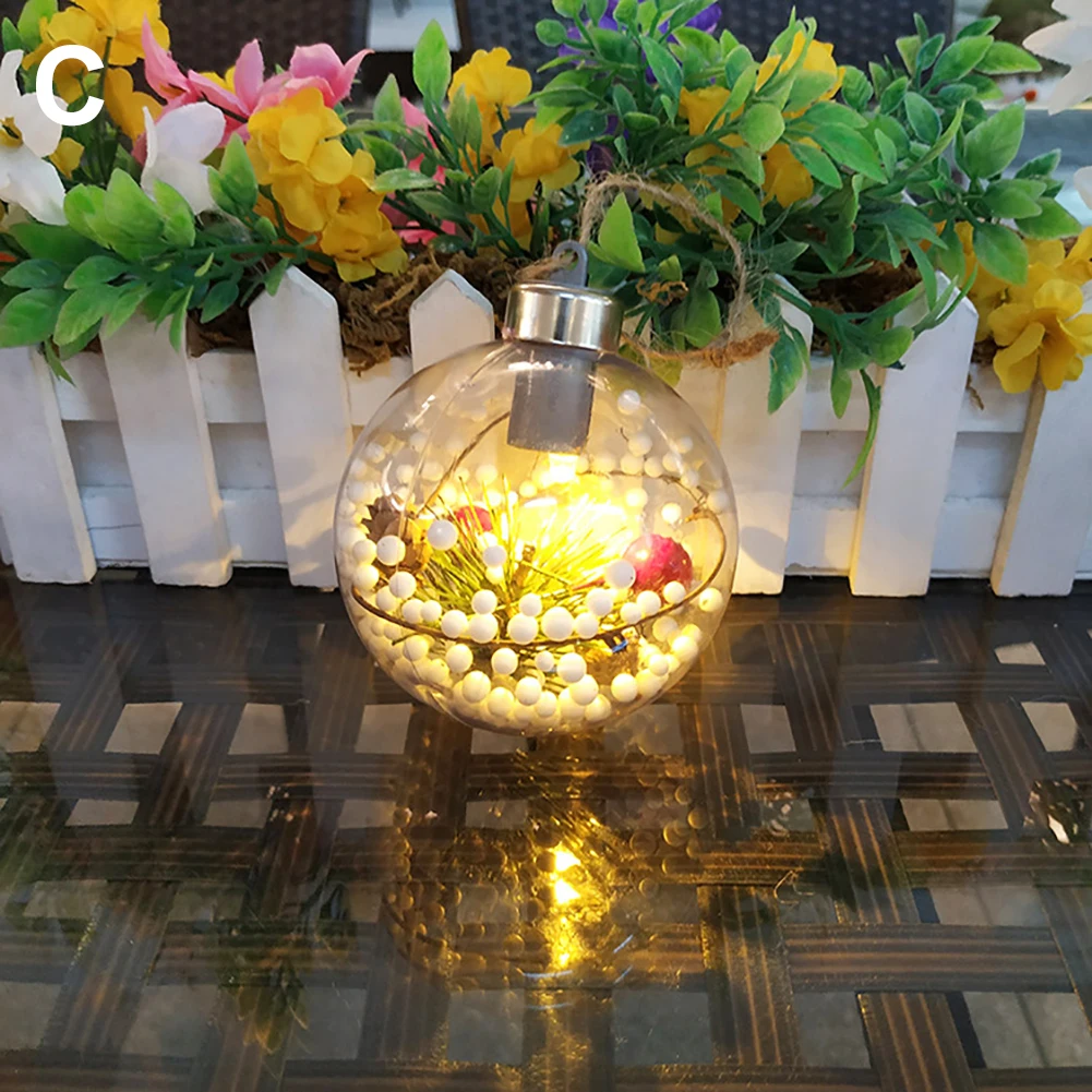 LED Christmas Tree Ball Hanging Lights Lovely Santa Claus Snowman Deer Round Ball beautiful lovely Party Xmas Tree Decoration