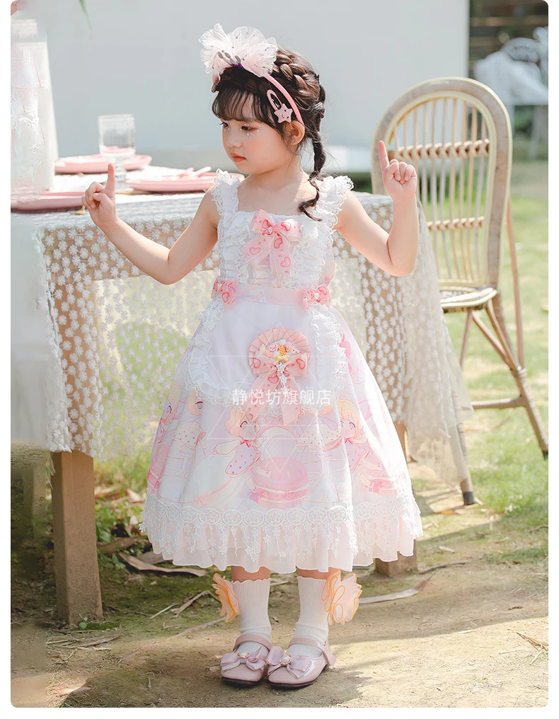 vestido crianças menina kawaii cosplay lolita