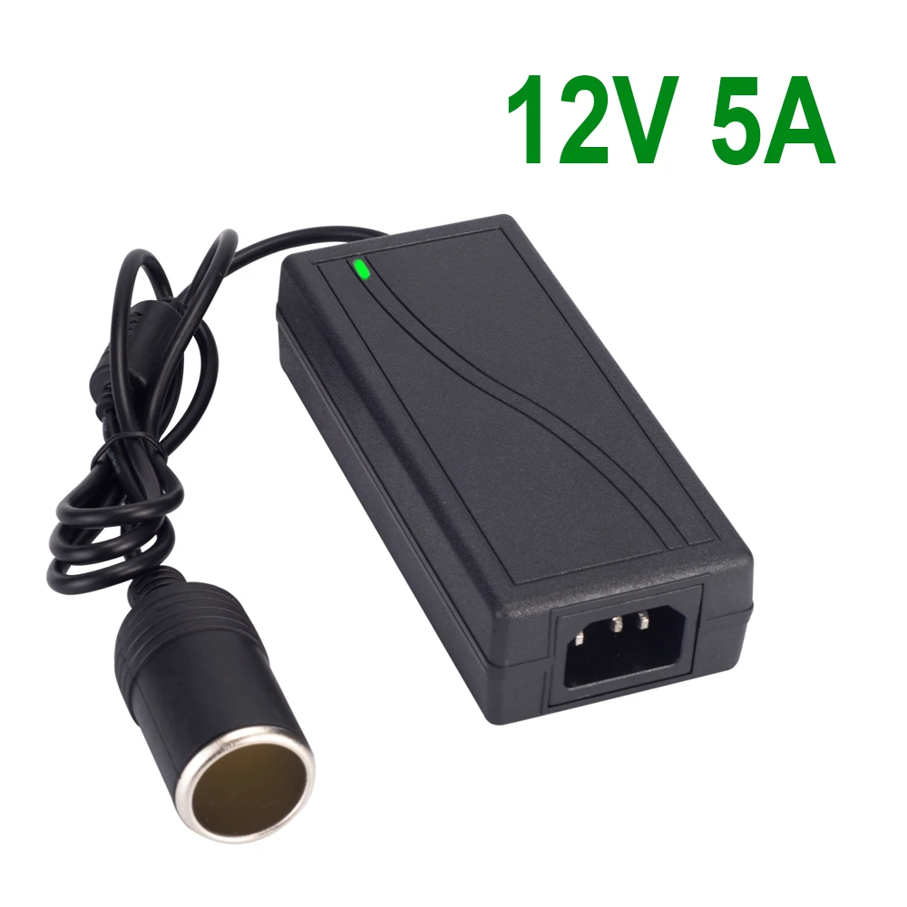 

12V 5A Switching Power Supply 220v Adapter Plug Cigarette Lighter 12 Volt Universal Power Adapter LED Transformer AC/DC Charger