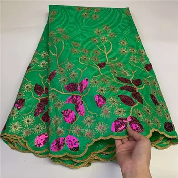 

2020 New arrival african Bazin riche fabric with Sequins beads embroidery lace / bazin riche dress material Nigerian 7L083101