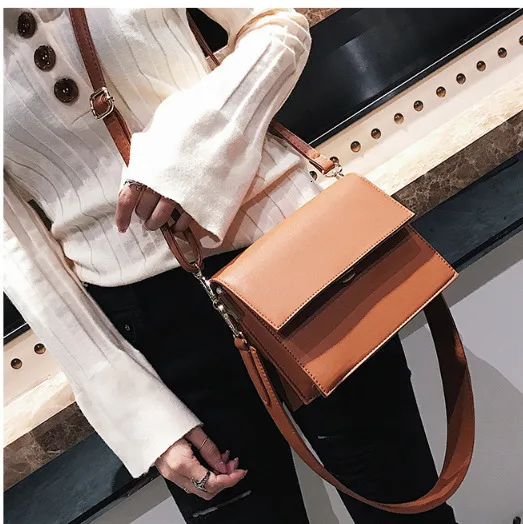 

Bags for women 2019 Women Crossbody Bags pu leather Simple solid color Women's Shoulder Bag women handbag female black