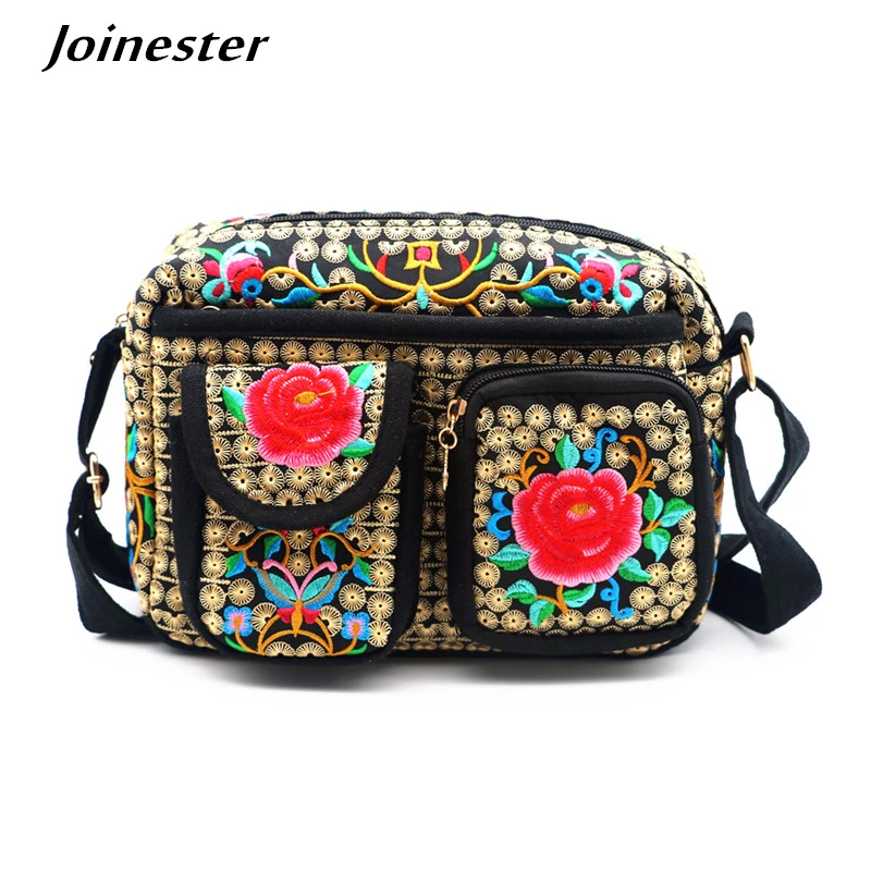 floral embroidered crossbody bag