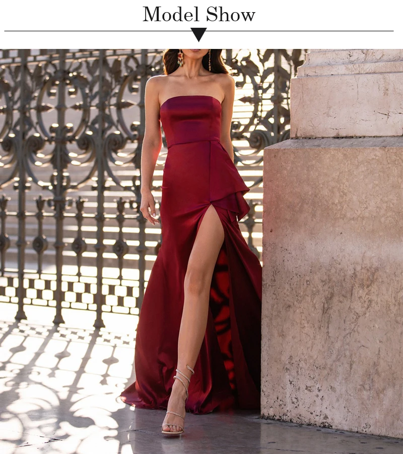 red leg split dress