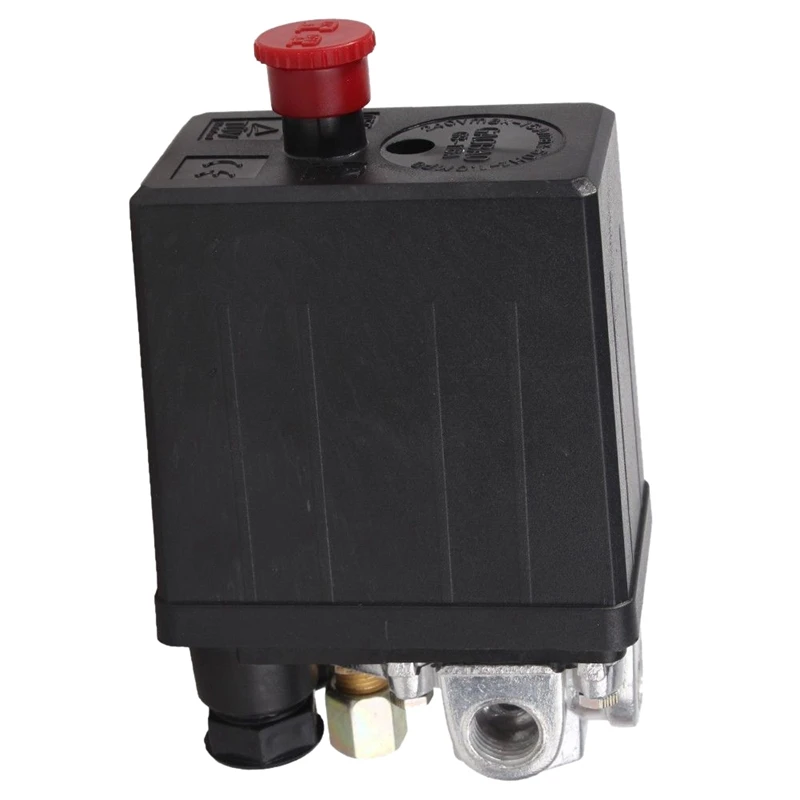 

Heavy Duty Air Compressor Pressure Switch Control Valve 90 PSI -120 PSI Black