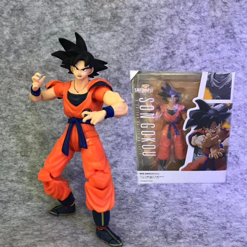 Bandai Figurine Articulée Dragon Ball Z, Son Goku, Super Saiyan, Cheveux Bleus, DBZ, Anime