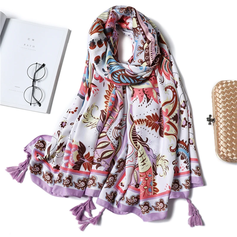 2020 женский хлопковый шарф дизайнерские длинные шали с этническим принтом в