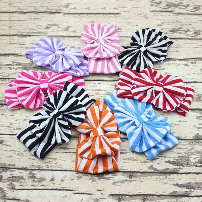 

Kids Striped Messy Bow Headbands Cute Striped Bowknot Headdress Girls Headband