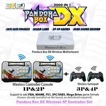 

2020 Pandora Box DX 3000 in 1 4 Players Wireless Set save game progress have 3P 4P game can add 5000 games support 3D tekken